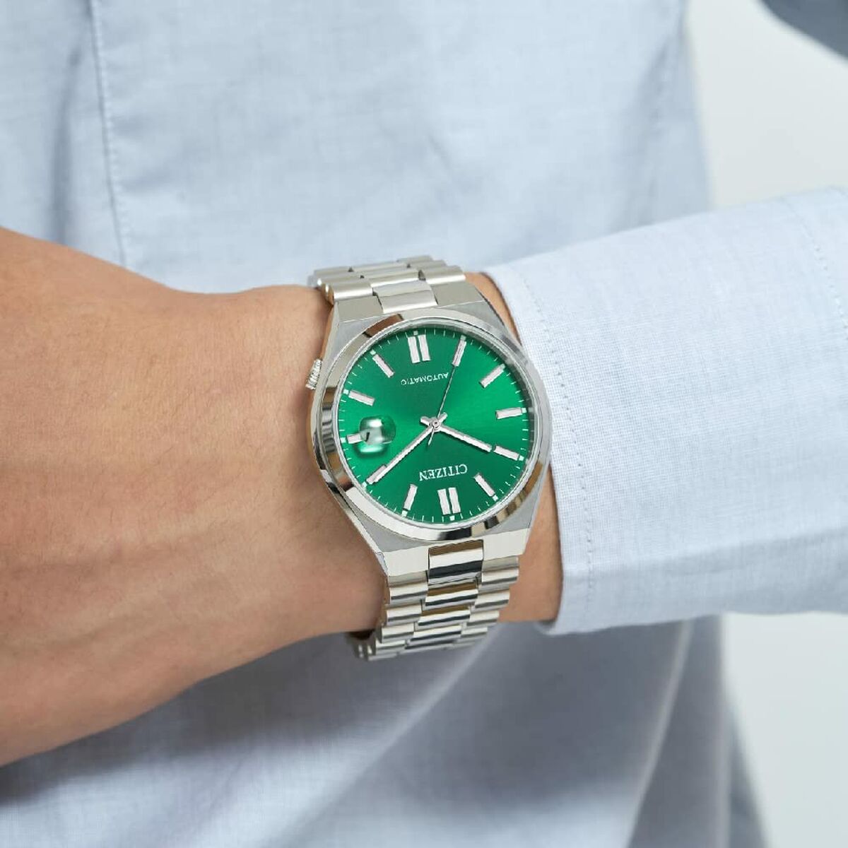 Herrklocka Citizen TSUYOSA AUTOMATIC Grön Silvrig (Ø 40 mm)